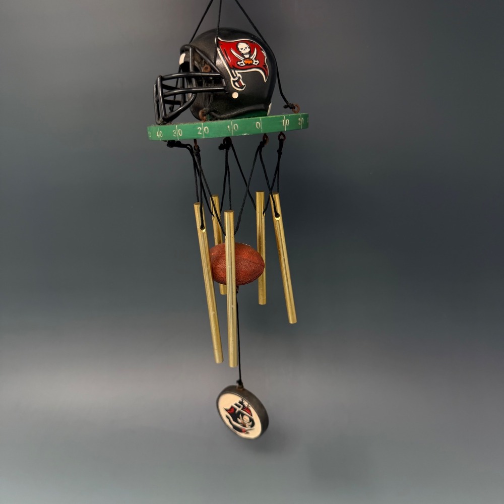 Tampa Bay Buccaneers NFL Football Helmet Wind Chime Fan Decor Black Red